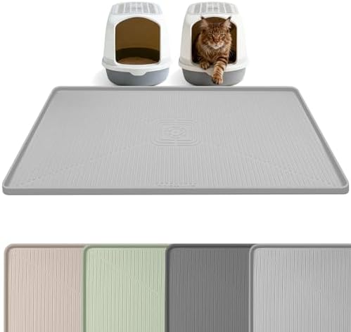 Silicone Cat Litter Mat 45" x 30" Cat Mat by Bartuke