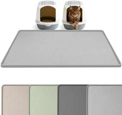 Silicone Cat Litter Mat 45" x 30" Cat Mat by Bartuke