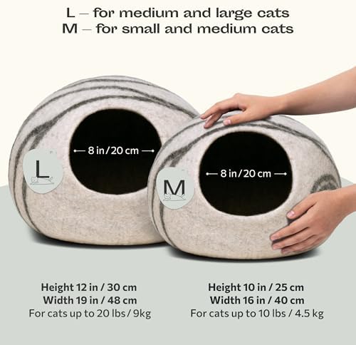 MEOWFIA Cat Cave – Premium Felt Cat Bed - Image 2