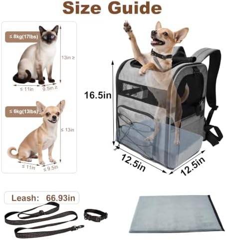 Pet Carrier Backpack with Elevated Booster Pad - Image 4