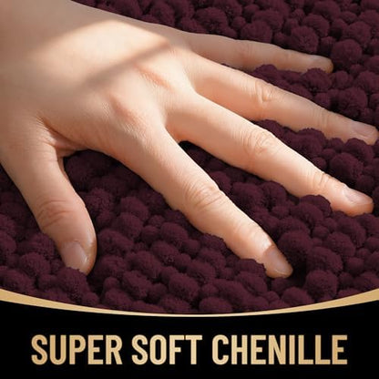 OLANLY Thick Chenille Absorbent Bathroom Rugs Mat 30x20 - Image 2