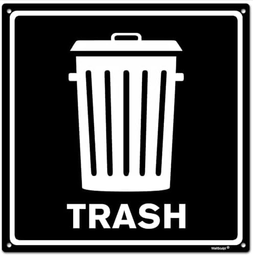Trash Aluminum Metal Sign | Indoor Outdoor UV Stable & Weatherproof | Kitchen by Unknown