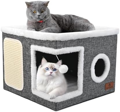 Cat Beds for Indoor Cats, Large Cat Cave Bed by Unknown