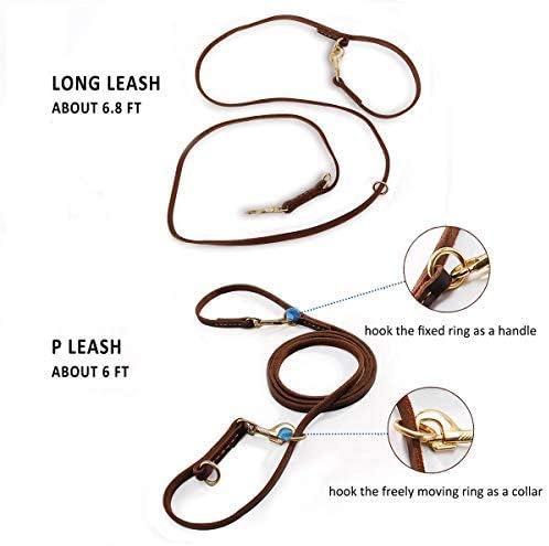 Multi Function 8ft Leather Dog Leash, Genuine Leather Leash Hands Free Dog - Image 5