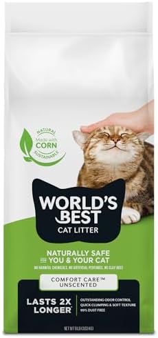 World's Best Cat Litter, Comfort Care, Odor Control, 8 lb Bag by WorldsBestCatLitter