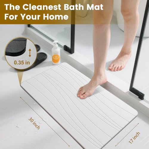Extra Large Stone Bath Mat, Super Absorbent Diatomite Stone Mats - Image 2