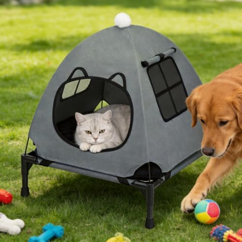 Anti-Anxiety Open Elevated Pet Hammock Bed Tent House - Image 2