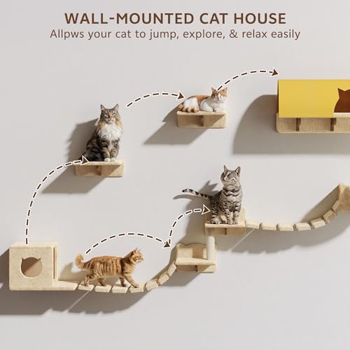 26-in-1 Cat Wall Shelves with Cat Tree - Image 6