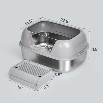 Stainless Steel Sifting Litter Box - Image 2