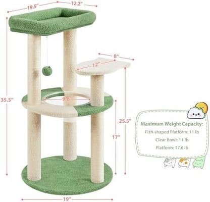 Yaheetech Cat Tree, 35.5in Cat Tower - Image 3