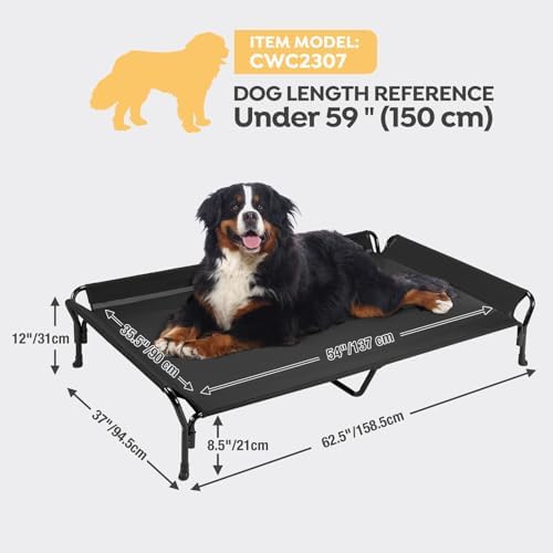 Veehoo Cooling Elevated Dog Bed, Raised Dog Cot - Image 3