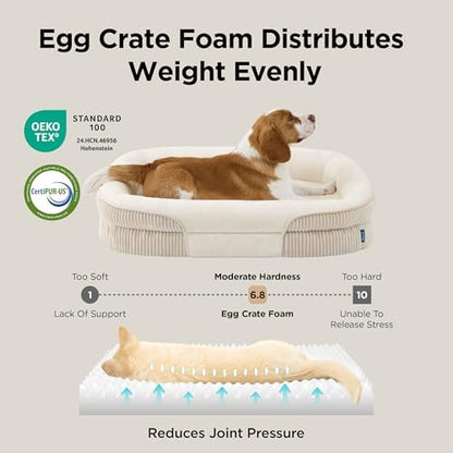 Bedsure XL 360°Oval Bolster Orthopedic Dog Beds Large Sized Dog - Image 4