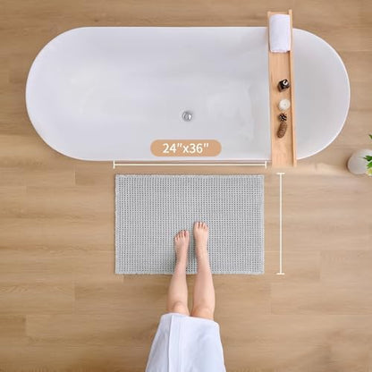 ILANGO Upgraded Waffle Bath Rug 24x36, Super Absorbent Non Slip Bath Mat - Image 2