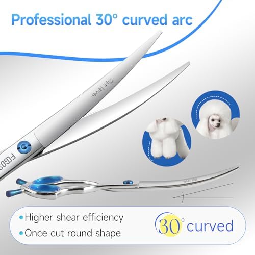 Curved Dog Grooming Scissors 7 in Curve Shears - Image 3