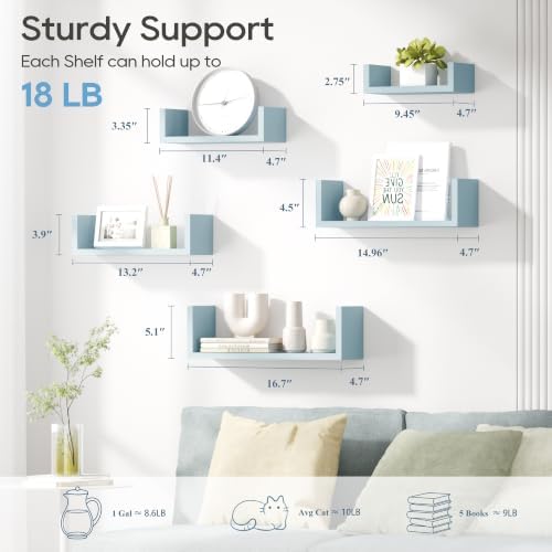 SRIWATANA Blue Floating Shelves - Image 5