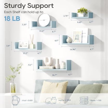 SRIWATANA Blue Floating Shelves - Image 5