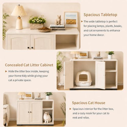 Garvee Cat Litter Box Enclosure, Large Cat House - Image 6