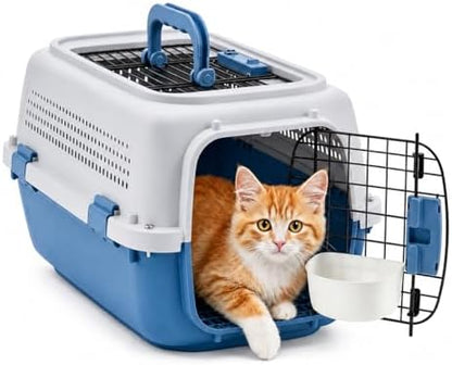 23" Airline Approved Cat Carrier Hard Shell, Dual-Entry Pet Carrier by SimpleDeluxe