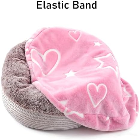 Flannel Round Replacement Dog Bed Cover Elastic Edged 20×9.8 Inch - Image 5