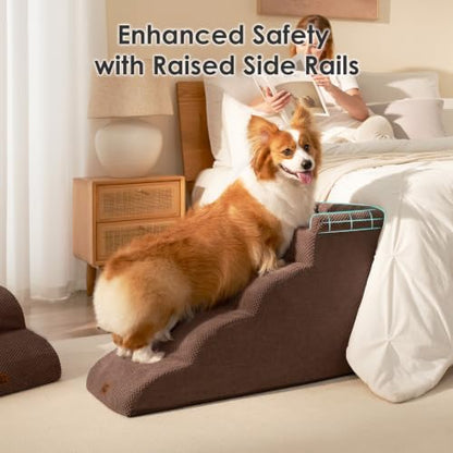EHEYCIGA 4-Step Curved Dog Stairs - Image 5