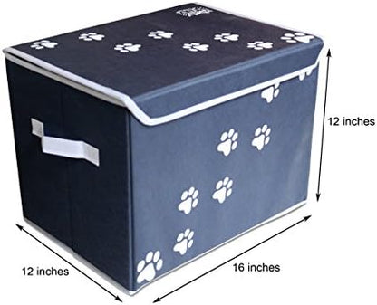 Feline Ruff Large Dog Toys Storage Box 16" x 12" Pet Toy Storage Basket - Image 4
