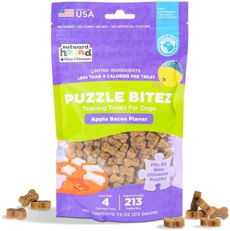 Outward Hound Nina Ottosson Puzzle Bitez Dog Treats, Apple Bacon, 7.5 oz by OutwardHound