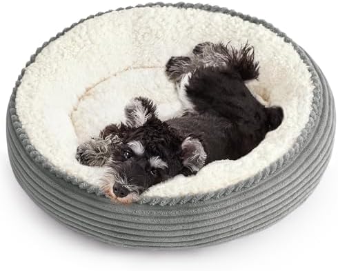 Love's cabin Round Donut Cat and Dog Cushion Bed, 24in Pet Bed by Lovescabin