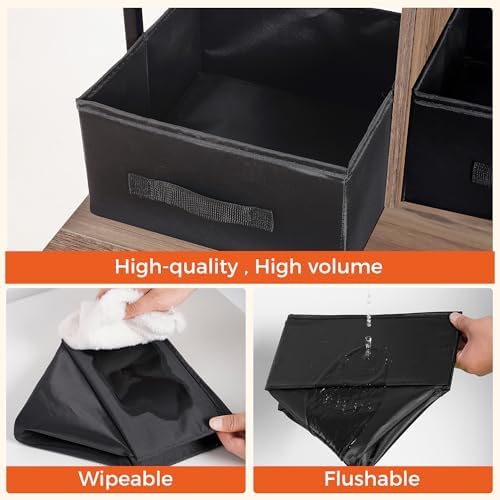 DWANTON Cat Litter Box Enclosure, 2 Storage Shelves and 2 Drawers - Image 6