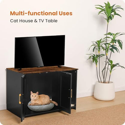 Dwanton Cat Litter Box Enclosure, - Image 3
