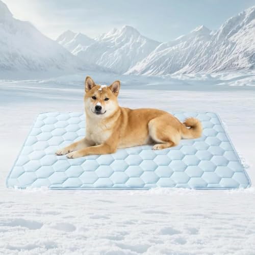 Dog Cooling Mat for Large Dogs, Washable Self Cooling Pet Pad by KLUMORTIQiJianDian
