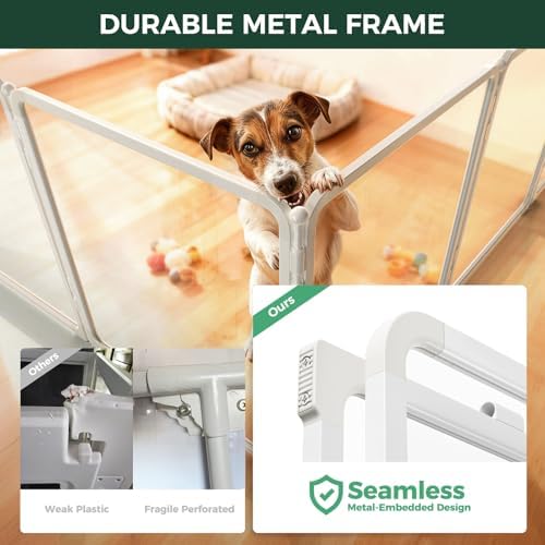 FXW AuraSpace Pro Acrylic & Wire Mesh Indoor Dog Playpen, 12 Panels - Image 3
