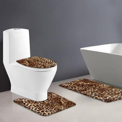 Leopard Print Bath Mat Cheetah Wild Safari Skin Powerful Animal Big Cat - Image 2
