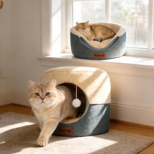 2-in-1 Foldable Cat Bed for Indoor Cats, Cat Cave & Sofa Bed by Unknown