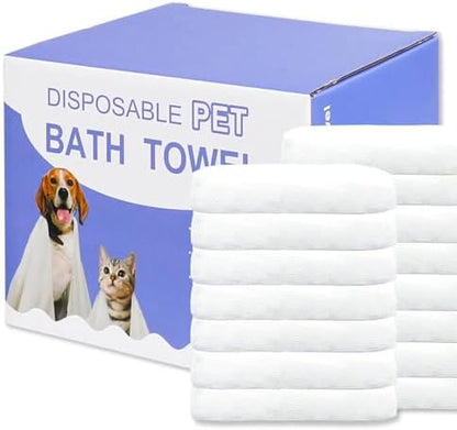 15-Pack Disposable Pet Bath Towels, Dog Drying Towels by CHANHOO