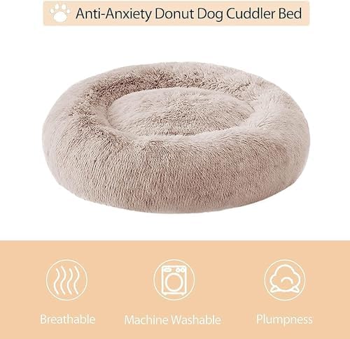 WNPETHOME Large Round Calming Dog Bed Cat Bed - Image 3