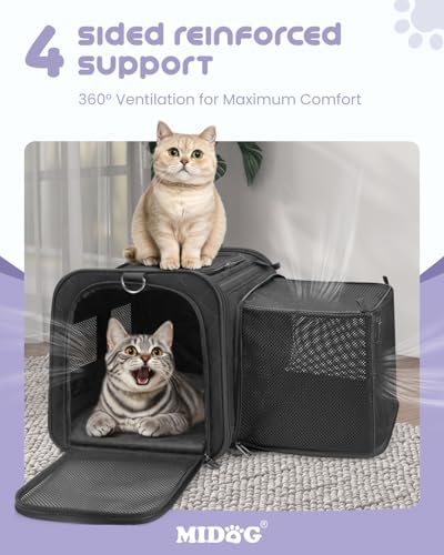 MIDOG Cat Carrier Soft for Small-Medium Cats Up to 25lbs - Image 6
