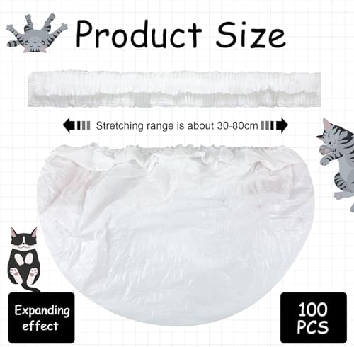 Honoson 100 Pcs Elastic Band Trash Bags - Image 2