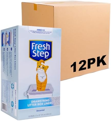 Fresh Step Drawstring Litter Liners, 3 ft x 19 in, 15 Ct by FreshStep