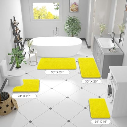 OLANLY Bathroom Rugs 30x20, Extra Soft Absorbent Chenille Bath Rugs - Image 2