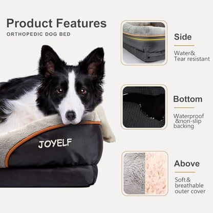JOYELF Large Memory Foam Dog Bed, Orthopedic Dog Bed & Sofa - Image 3
