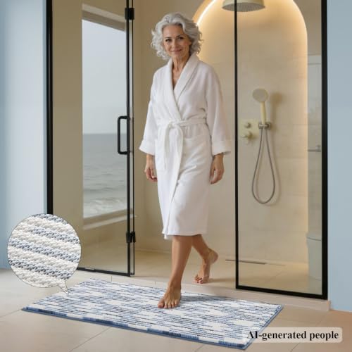 BSICPRO Bathroom Rugs Sets 2 Piece, Modern Bath Mat 20"x47"+20"x32" - Image 3