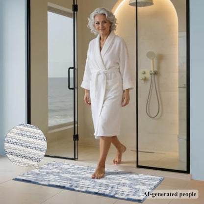 BSICPRO Bathroom Rugs Sets 2 Piece, Modern Bath Mat 20"x47"+20"x32" - Image 3