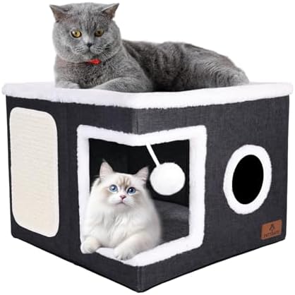 Cat Beds for Indoor Cats, Large Cat Cave Bed by Unknown