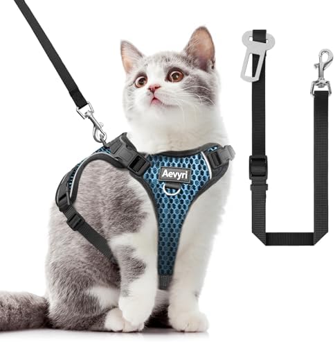 Cat Harness and Leash for Walking Escape Proof Soft Adjustable Cat Leash by Unknown