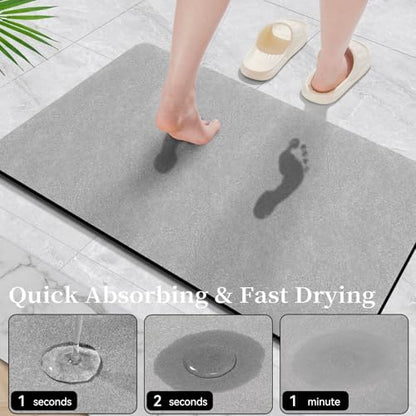 Long Bath Rugs 47x17-Diatomaceous Earth Stone Bath Mats - Image 3