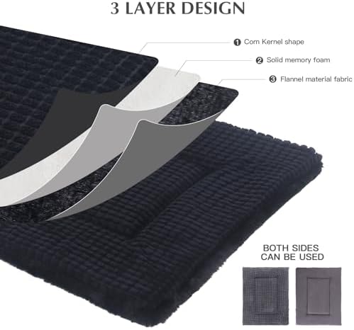 BVAGSS Reversible Dog Crate Pad, Memory Foam Pet Bed Mat, Soft Warm Machine - Image 3