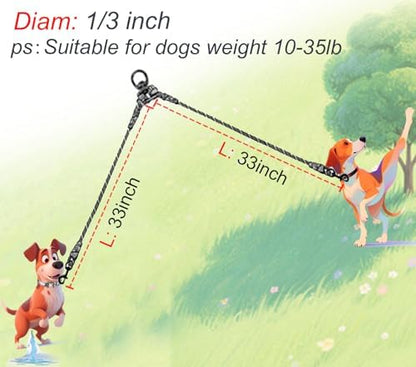 Double Dog Leash Coupler 1/3" Rope Extension - Image 2