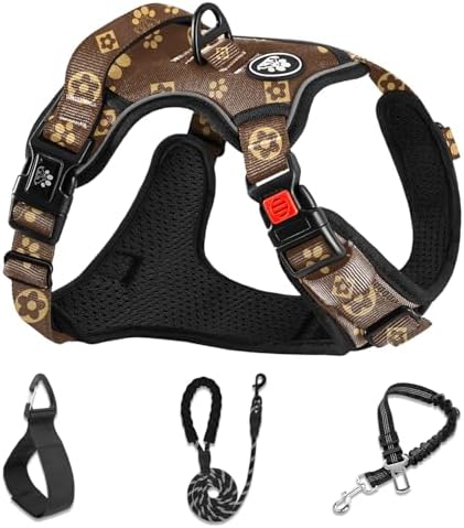NESTROAD Dog Harness for Medium Sized Dog, No Pull Dog Vest Harness Set by NESTROAD
