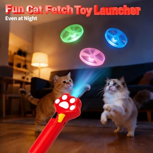 BABORUI Cat Toy Disc Launcher, Rechargeable Interactive Cat Fetch Toy Launcher - Image 5