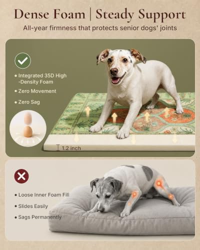 Exsnugy Dog Crate Pad, Boho Washable Dog Bed Mats - Image 4